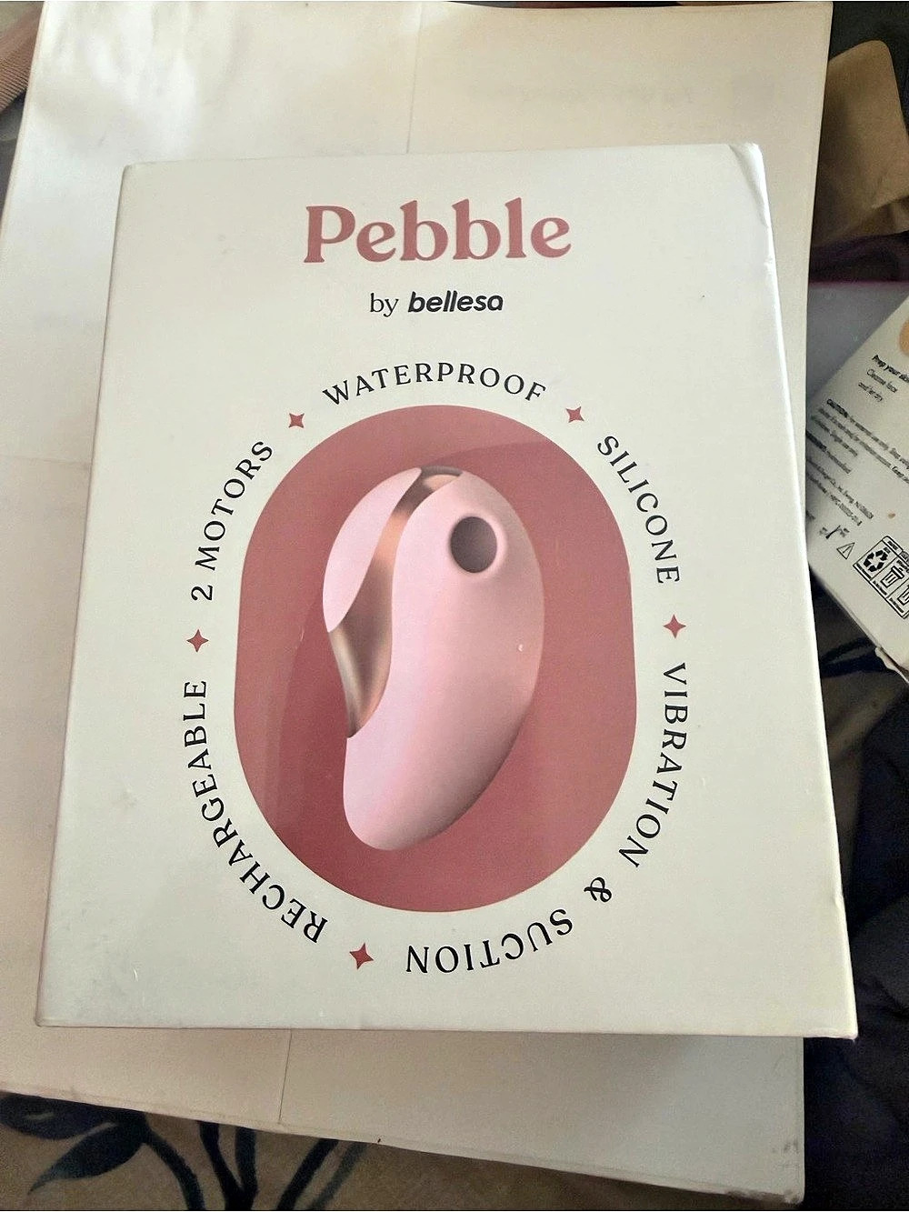 bellesa Pebble Pink silicone massage NWT